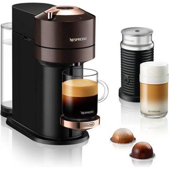 NESPRESSO VERTUO NEXT KAPSELMASKIN BY DELONGHI BUNDLE, PURE CHROME