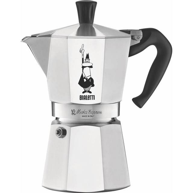 Bialetti Moka Express 6 Cup Stove Top Espresso Coffee Maker Aluminum 0.3L