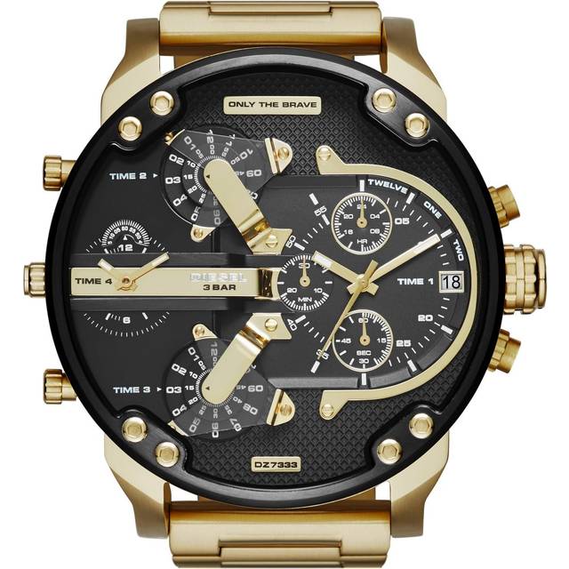 Diesel Big Daddy 2.0 All Gold 66mm Chrono Men's Watch - DZ7333