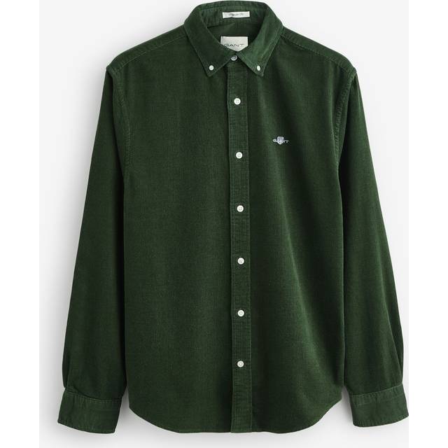 Shield Logo Corduroy Shirt - 360 Country Green - Turn to GANT for polished, casual staples with timeless sensibilities. A champion of American sportswear styling since its beginnings in New Haven, Connecticut, this brand continues to push its archive aesthetic into the future, with an eye to challenge convention and deliver new takes on absolute classics.
