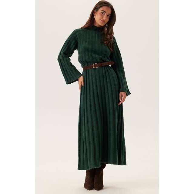 Vila Vicleo Highneck L/S Ankle Knit Dress - Gran