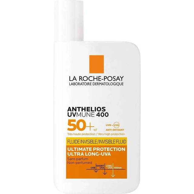 La Roche-Posay Anthelios UVMune 400 Invisible Fluid SPF50+ 50ml - Bedste ansigtssolcreme - Dinskønhed.dk