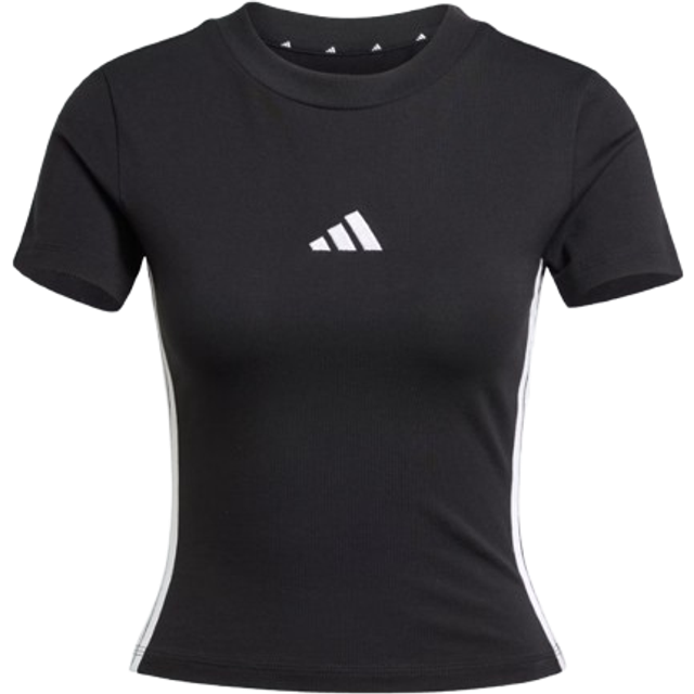 Women's slim-fit T-shirt adidas Essentials 3-Stripes Baby - Noir