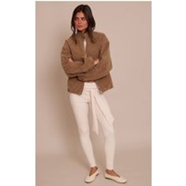 Cream Ultra Soft Tie Waist Detail Leggings - 4