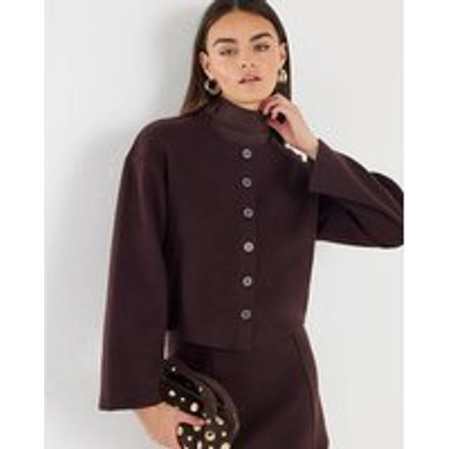 River Island Womens Brown Cosy Long Sleeve Button Up Cardigan - XS