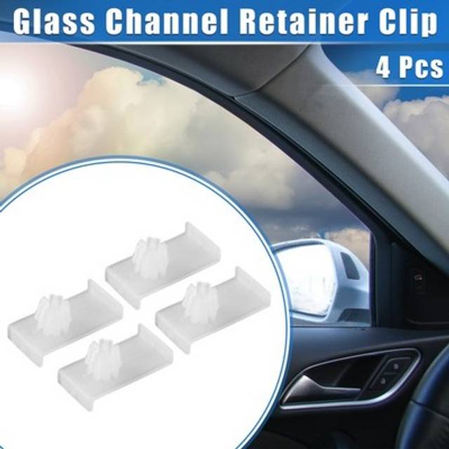 4 Pcs Universal Car Window Door Glass Channel Retainer Clip 1.30x0.71x0.55