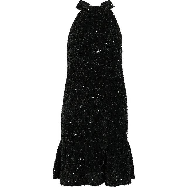 VILA Vibelieve S/L Sequins Dress/Pty/Ka |Svart |34