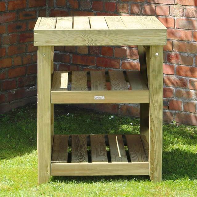 Rectangular 73Cm L Outdoor Pizza Oven Table - Natural