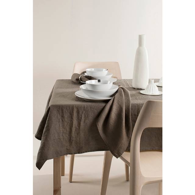 Himla Sunshine Tablecloth Coffee Str 145x250 Brun Dug Brun