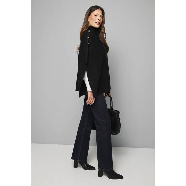 Wallis Black Poncho Womens Casual Jumpers & Cardigans