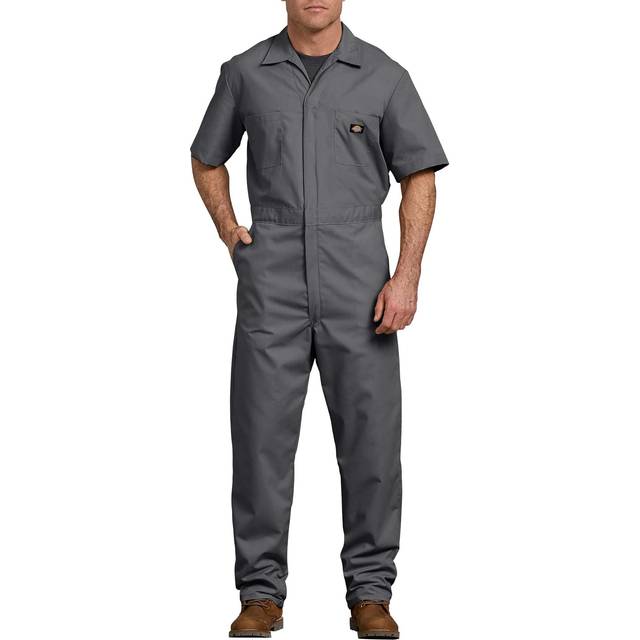 Dickies Men's Short Sleeve Coverall  Gray  X-Large Tall