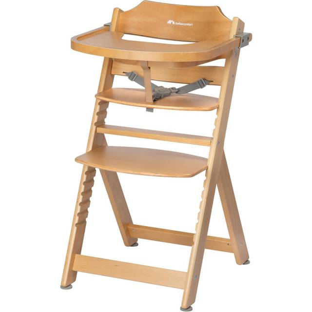 Bebeconfort Timba Evolutive Wooden High Chair, 6 Months-99 Years, Up to 110 kg, Baby High Chair, Removable Tray, Adjustable Seat & Footrest, 3-point