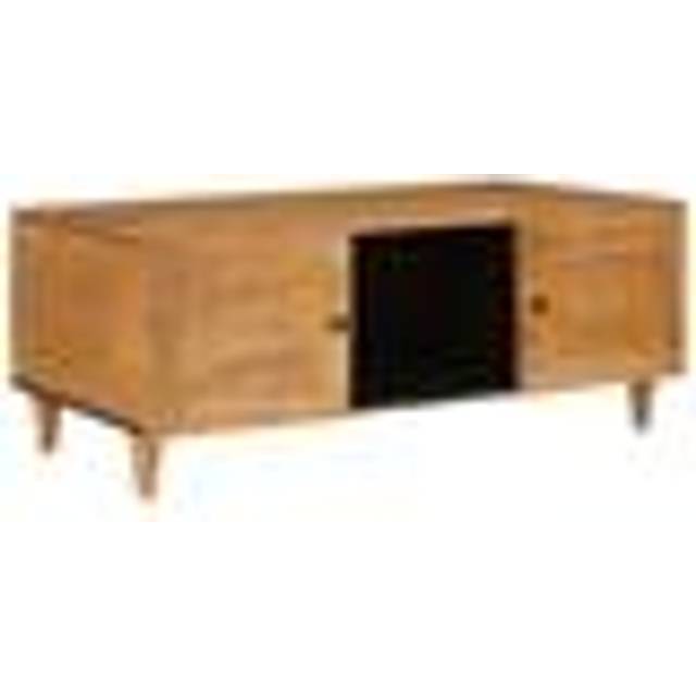 vidaXL Med Hylde Lysebrun 100 x 54 x 40 cm Sofabord