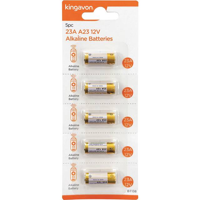 Kingavon A23 (23A / MN21 / LRV08 / 8LR932) 12V Alkaline Battery - 5 Pack