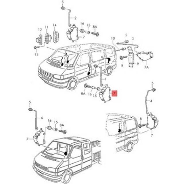 7d0959781a Car Central Door Lock Actuator Mechanism For Transporter T4