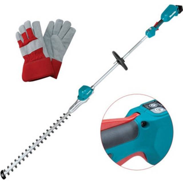 Makita Dun600Lz Lxt 18V Brushless Pole Hedge Cutter Trimmer Long Reach + Gloves - One Size