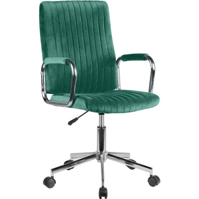 Alayshia Velvet Office Chair - Green (102cm H X 51cm W X 61cm D)