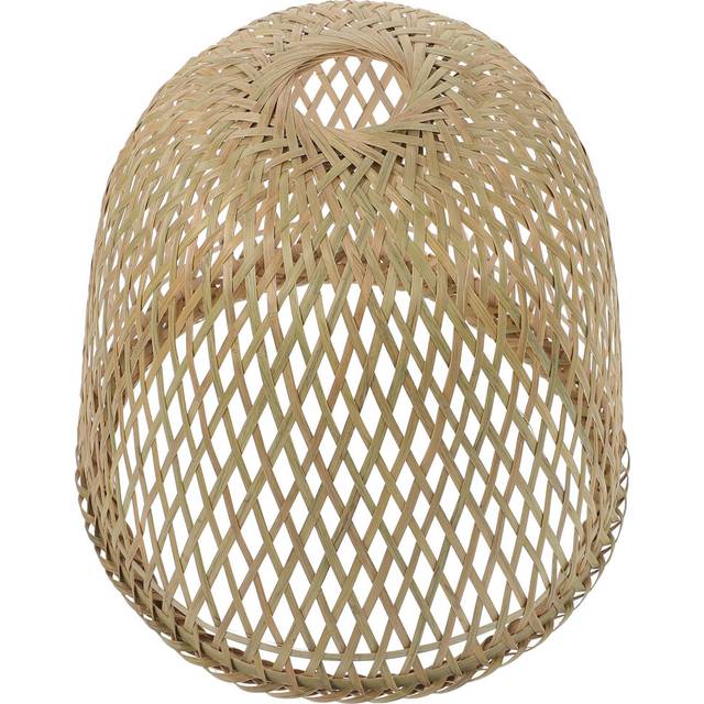 Hanging Lampshade Round Light Brown Bamboo 1pcs