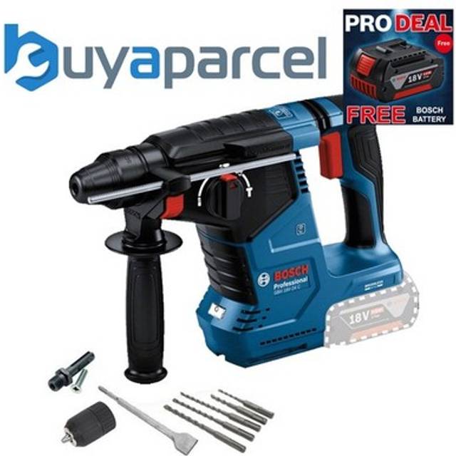 Bosch GBH18V-24C 18v Brushless SDS Rotary Hammer Drill Bits Chisel Keyless Chuck