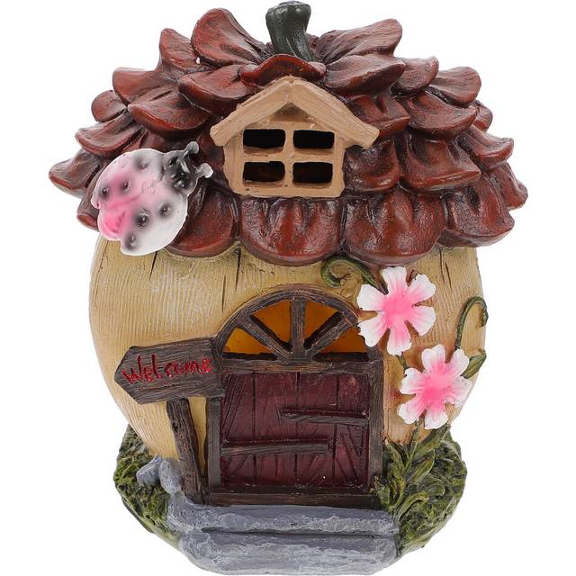 1pc Solar House Lights Toy Room Resin Intelligent