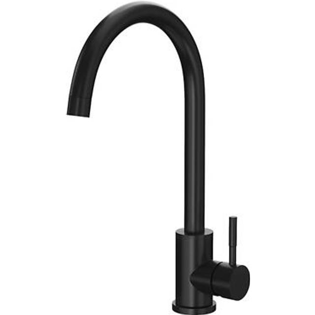 Reginox Taravo Mb Single Lever Swan Neck Matt Black Kitchen Mixer Tap - One Size