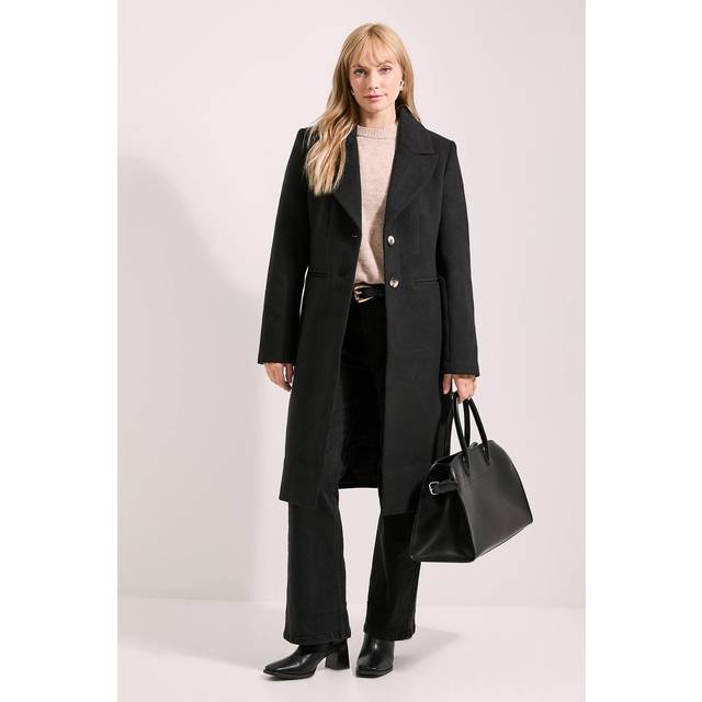 Debenhams Principles By Wallis Button Coat In Black - black - 10