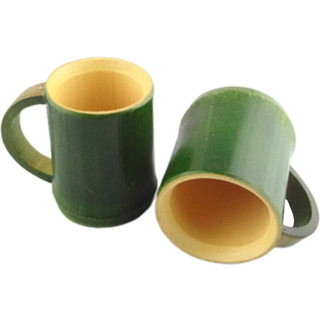 Bamboo Mug For Family And Friends 2pcs 4.1x2.8x2.8in