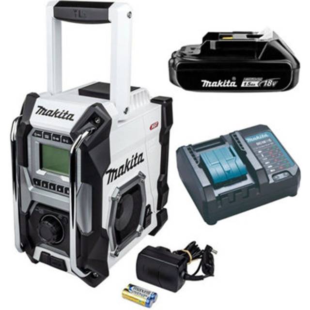 Makita Job Site Radio Mr001Gz01 White 18V Digital Display + Battery + Charger - One Size