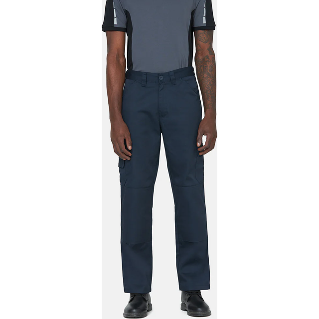 Dickies Mens Everyday Polycotton Knee Pad Pouches Workwear Trousers in Navy - Size 30W/32L