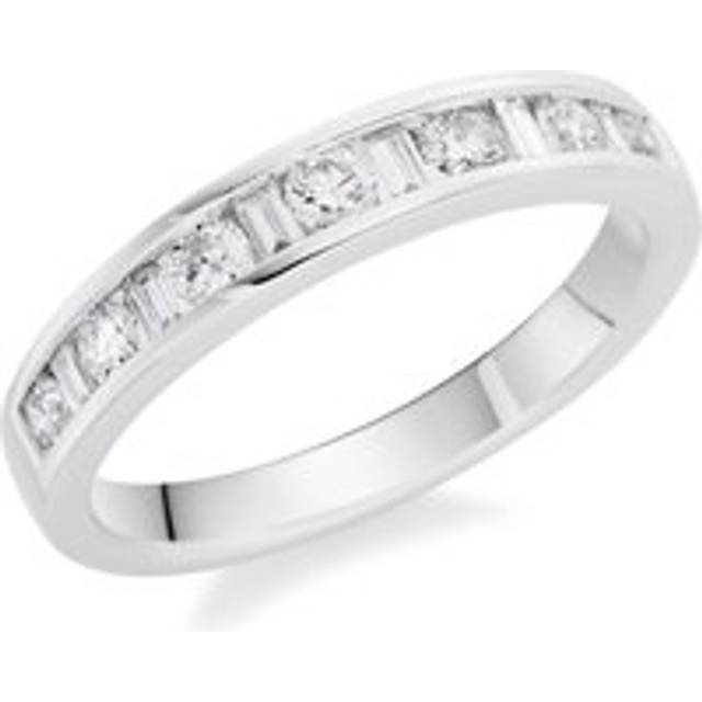 Platinum Diamond Half Eternity Ring