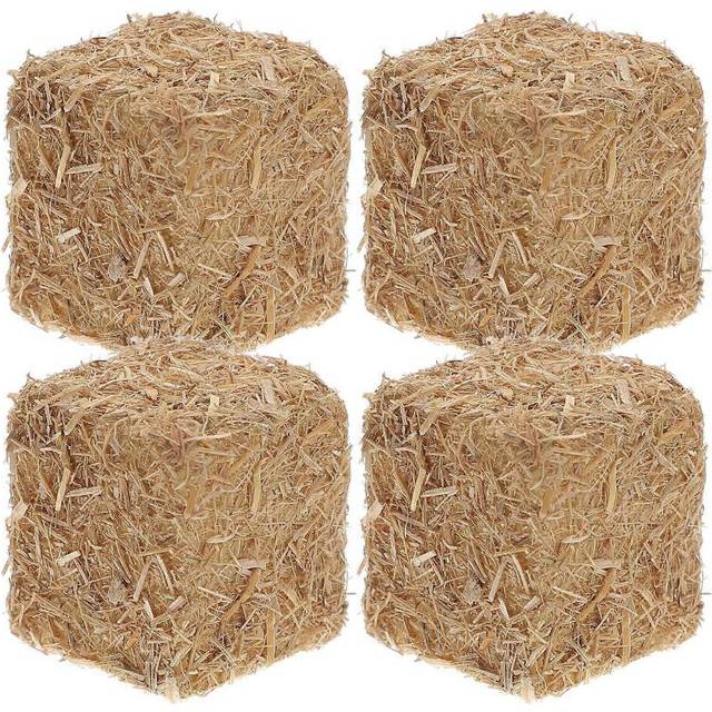 4Pcs Realistic Mini Haystack Decor