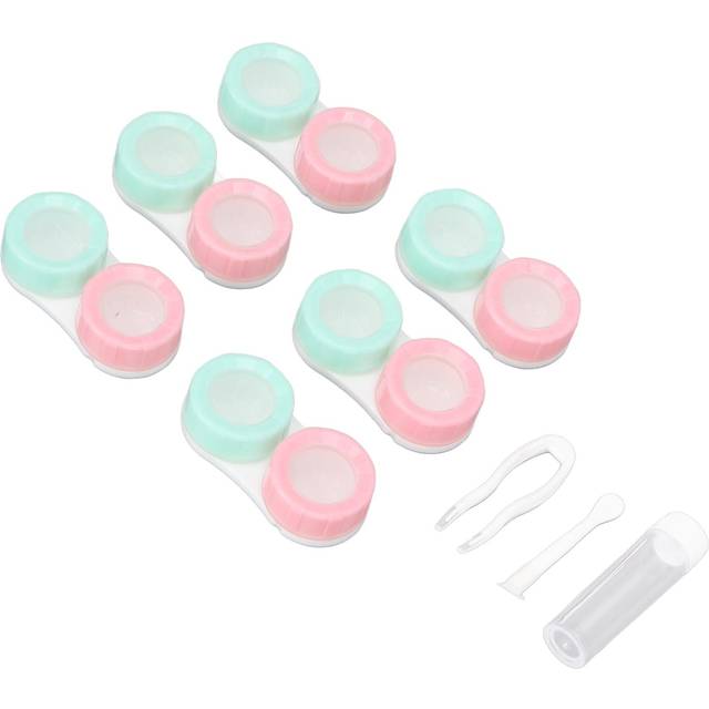 Kontaktlinsfodral Professionell Enkel Bärbar Kosmetisk Kontaktlinshållare med Rengöring