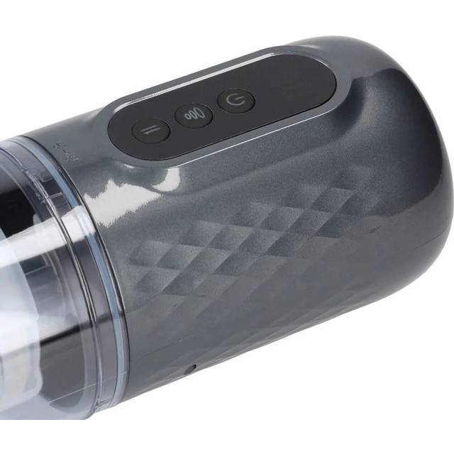 Pumped Vortex Suction Rotation Thrusting Masturbator Pump Metallic Blue