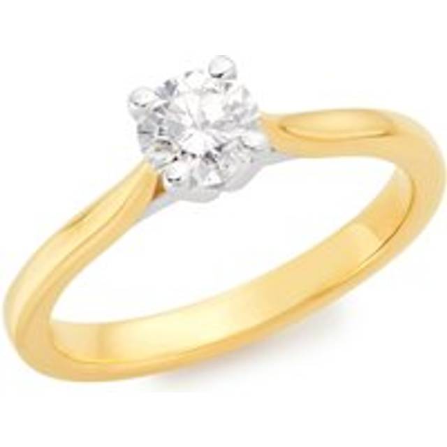18ct Yellow Gold Diamond Solitaire Engagement Ring - Gold/Yellow Gold