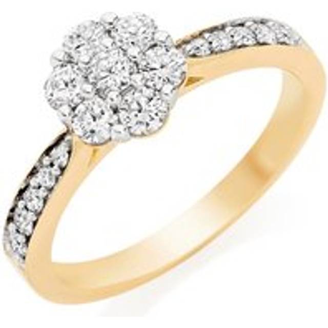 18ct Yellow Gold Diamond Cluster Ring