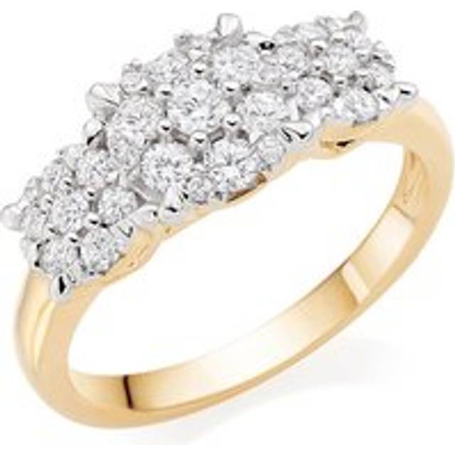 18ct Yellow Gold Diamond Cluster Ring