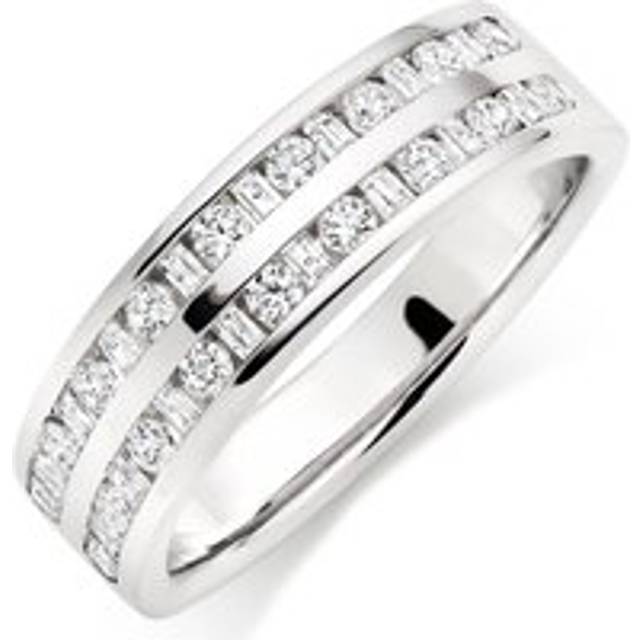 18ct White Gold Diamond 5.5mm Eternity Ring - Gold/White Gold