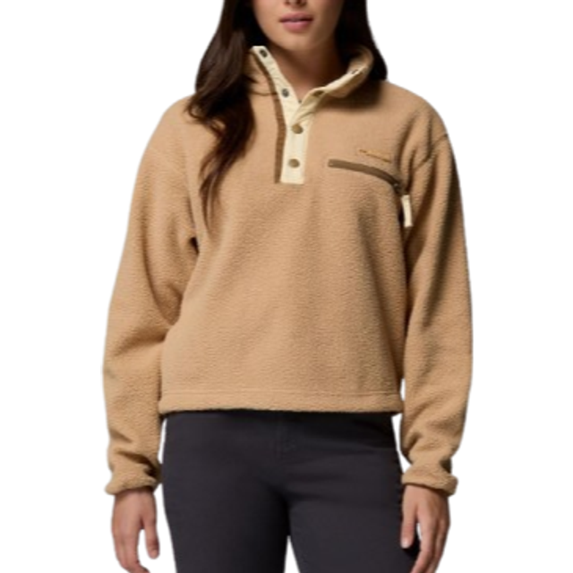 Columbia - Women's Helvetia II Cropped Half Snap Fleece - Fleece jumper size M, sand