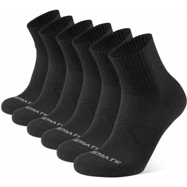 SHEIN CLOSEMATE Mens Sports Quarter Ankle Socks Anti-Blister Cushioned Trainer Running Athletic Socks For Women Breathable Cotton Performance Walking Socks