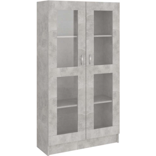 Vidaxl Vitrine Cabinet Concrete Grey 82.5X30.5X150 Cm Engineered Wood, Grey