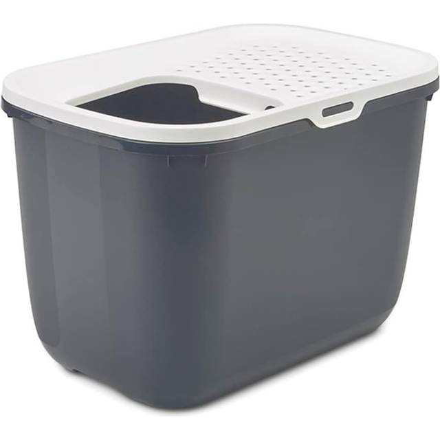 Savic Hop In Top Entry Litter Tray-Anthracite