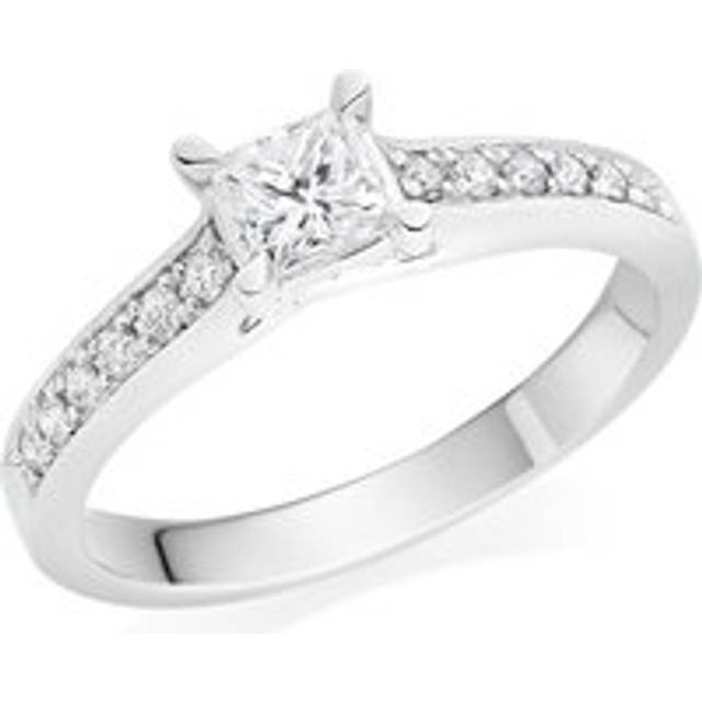 Platinum Diamond Princess Cut Solitaire Ring
