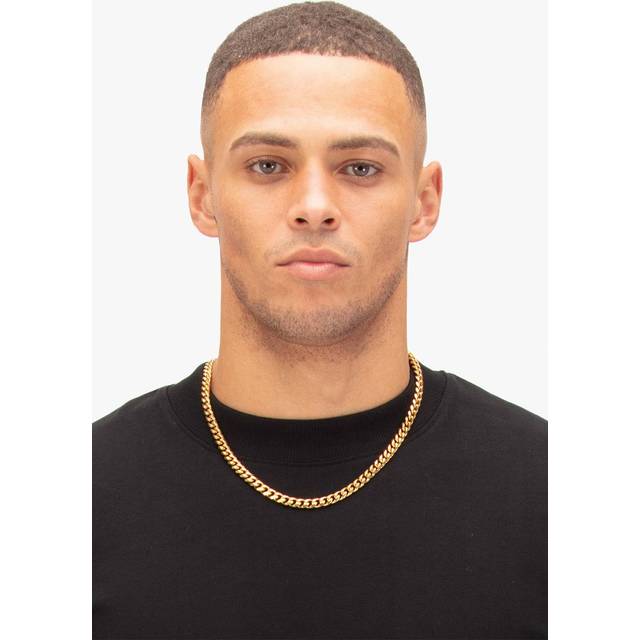 Luke 1977 Men Cuban Chain (8mm 55cm) in Gold - One Size