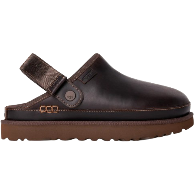 UGG Womens Goldenstar Leather Regen Clogs Brown, 4