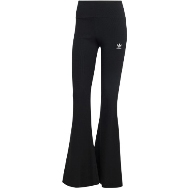 adidas Originals Womens Essentials Rib Flared Leggings - - Black, Black, Size Xl, Women - XL
