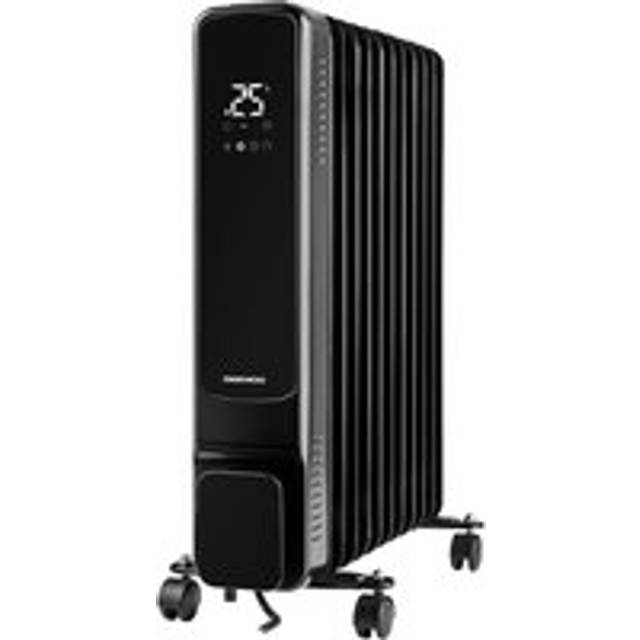 DAEWOO 2500W Oil Filled Radiator – 11 Fin Design, LED Display, Digital Timer & Remote Control – Black, HEA1891G