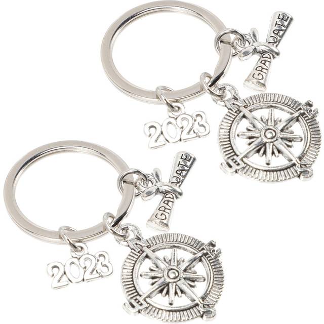 5 Pack Key Chain Rings Graduation Keyring Zinc Alloy Keychain For