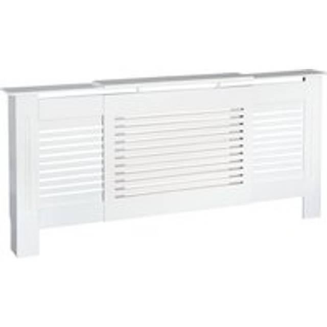 145-210L x 21W x 83H cm Extendable Medium-density fibreboard Radiator Cover - White