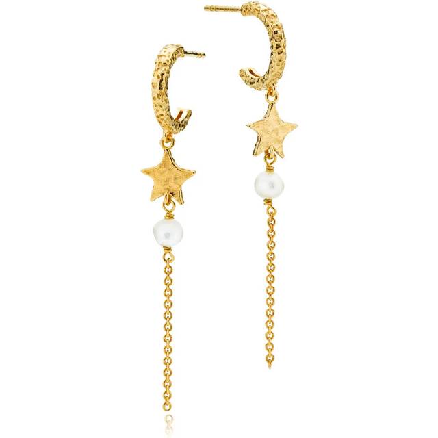 Sistie Skyla Øreringe Lange Forgyldt Genanvendt Sterlingsølv