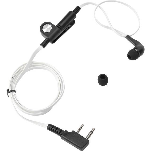 Hörlurar Headset Tvåvägsradio PTT Mikrofon In-Ear Typ Hörsnäcka för Kenwood / Baofeng(Vit ) svart